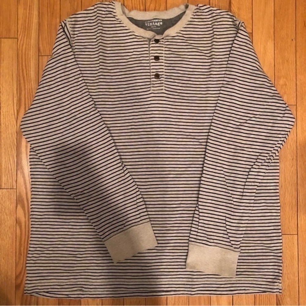 Striped Button  Detail Sweater